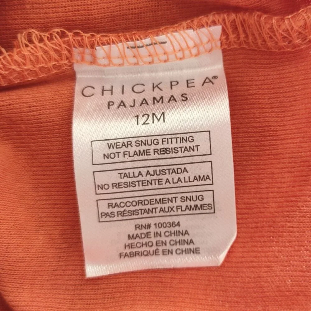 Chickpea Fall Pajamas 5 Piece Set (2 Shirts, 2 Pants, Socks) Size 12M New NWT